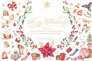 Christmas Lettering Clipart, an Object Graphic by Amalia Calligraphy (Thumbnail 5 of 9)