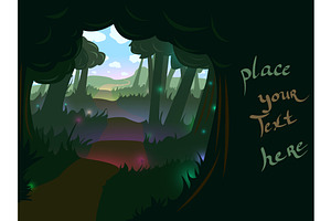 Forest trail background