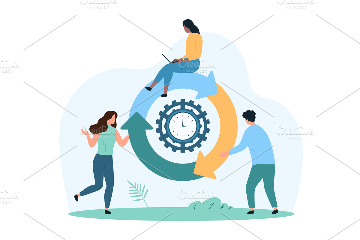 Time measurement digital data, a Technology Illustration by Flashvector