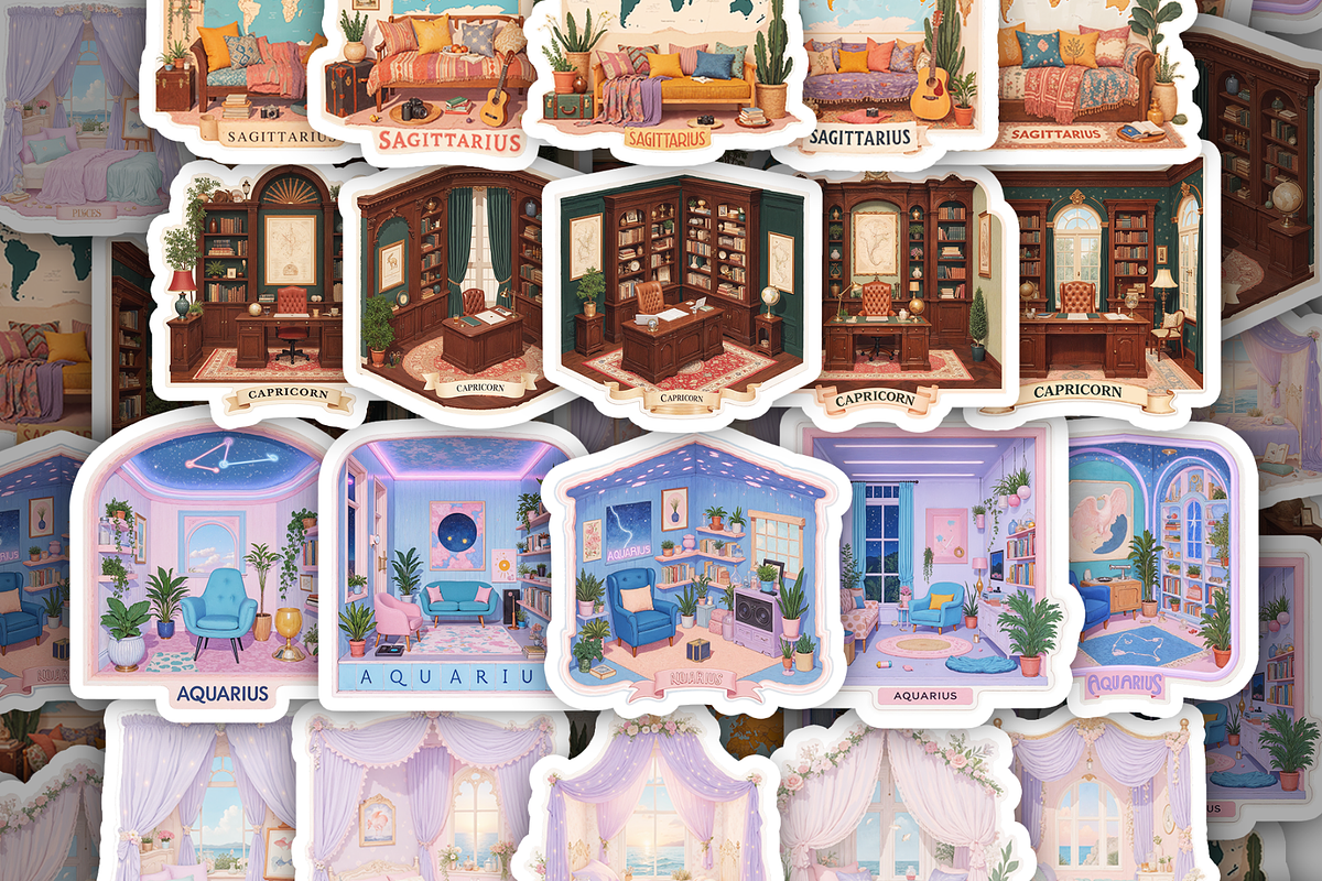 Astro Abode Zodiac Room Clipart, an Object Graphic by Jakayla Digital Co (Photo 23 of 30)