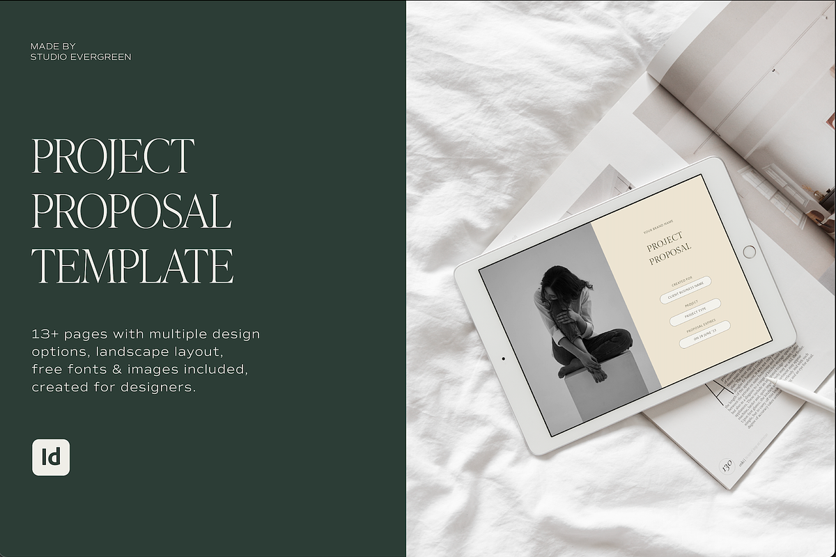 Project Proposal Template, a Presentation Template by Studio_Evergreen (Photo 1 of 9)