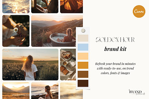 Golden Hour Brand Kit + Stock Images, a Branding & Logo Template by The Brand Alchemists
