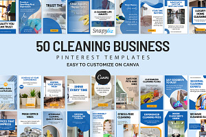 Cleaning Business Pinterest Design, a Social Media Template by Snapybiz