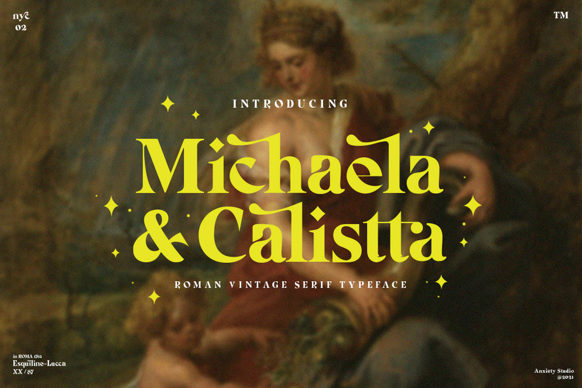 Michaela Calistta - Roman Serif, a Serif Font by Anxiety Studio (Photo 2 of 21)