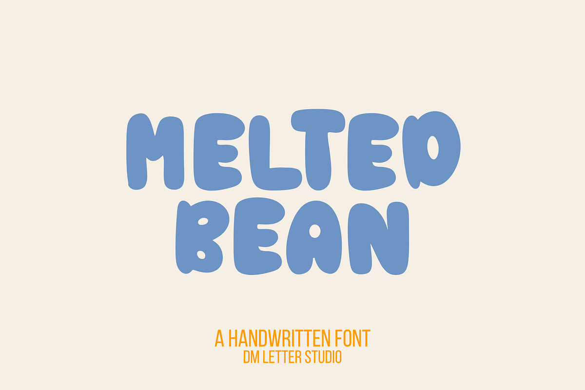 Melted Bean, a Font by Dm Studio (Photo 1 of 10)