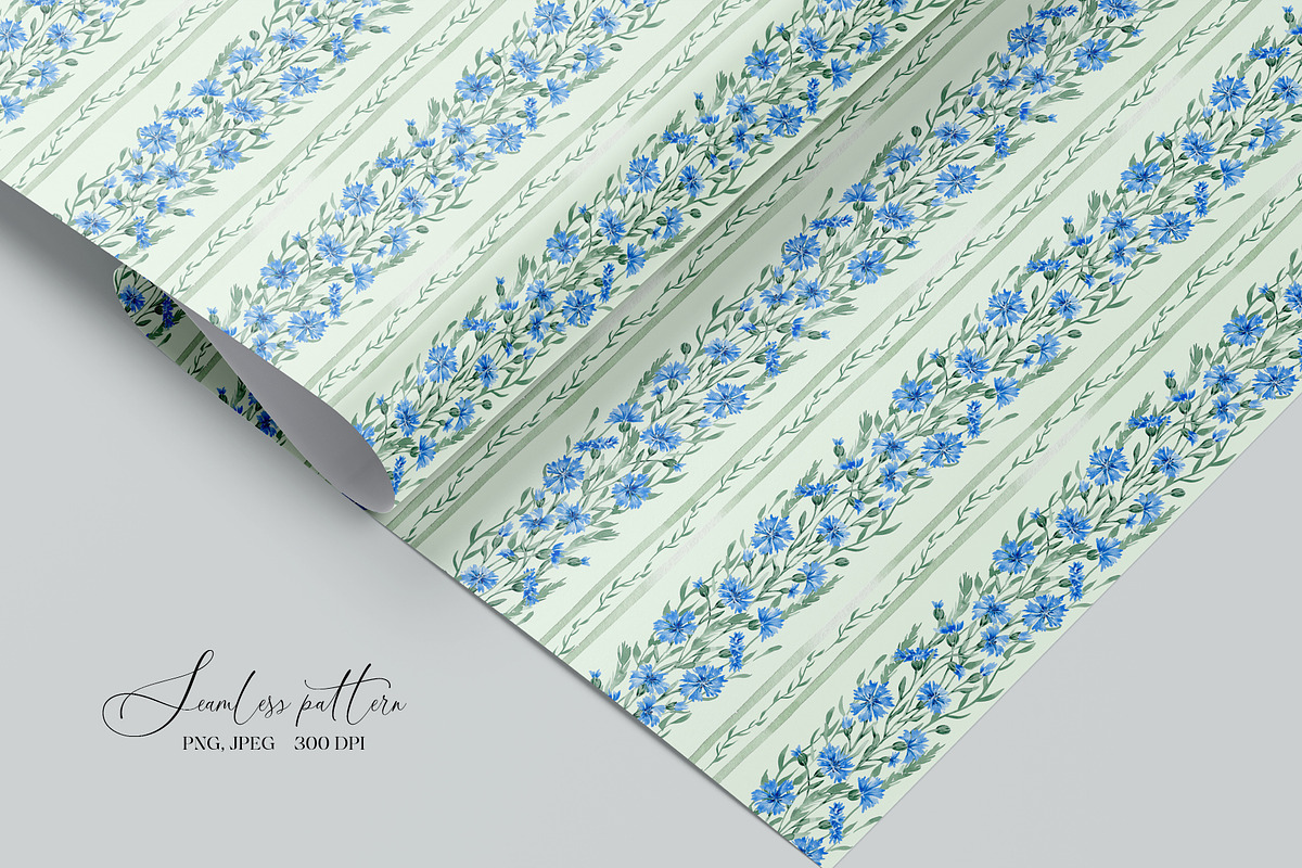 Cornflower wallpaper pattern, a Pattern Graphic by SirenaArt (Photo 11 of 13)