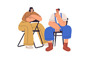 People sit on chairs and talk set, a Person Illustration by Good Studio (Thumbnail 4 of 7)