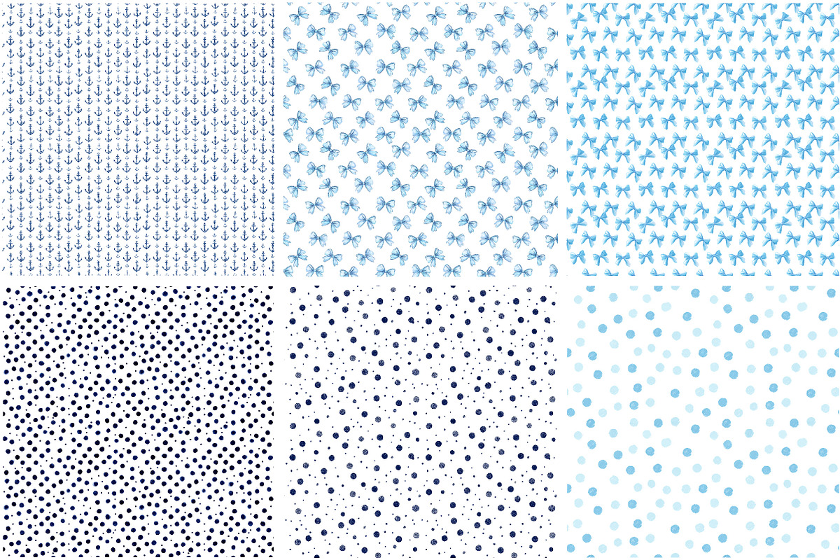 Coquette Blue Toile Digital Paper, a Pattern Graphic by Designking (Photo 2 of 4)