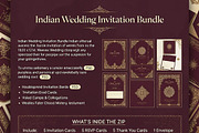 Indian Wedding Invitation PSD Cards, a Card Template by Dreamanart (Thumbnail 2 of 4)