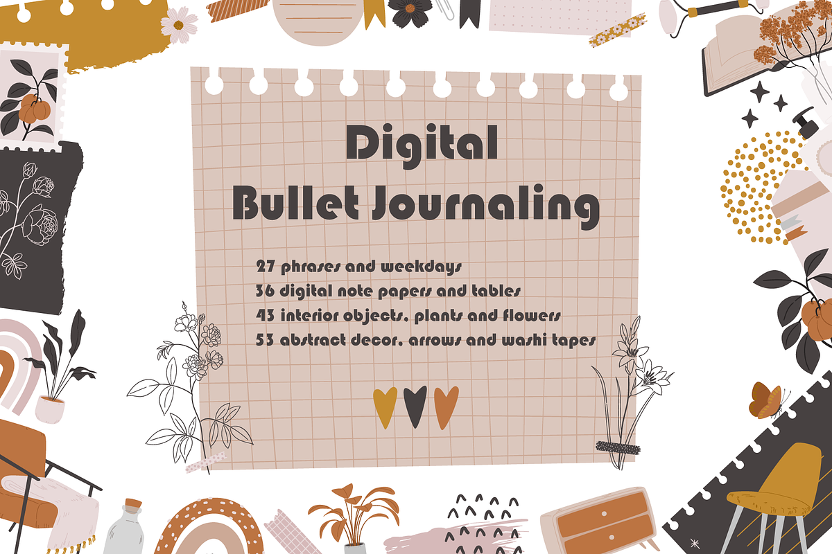 Digital bullet journaling, an Object Graphic by Digitaliya (Photo 1 of 10)
