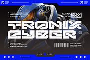 Tronix Futuristic Cyberpunk Mecha, a Font by PutraCetol Studio (Thumbnail 1 of 5)