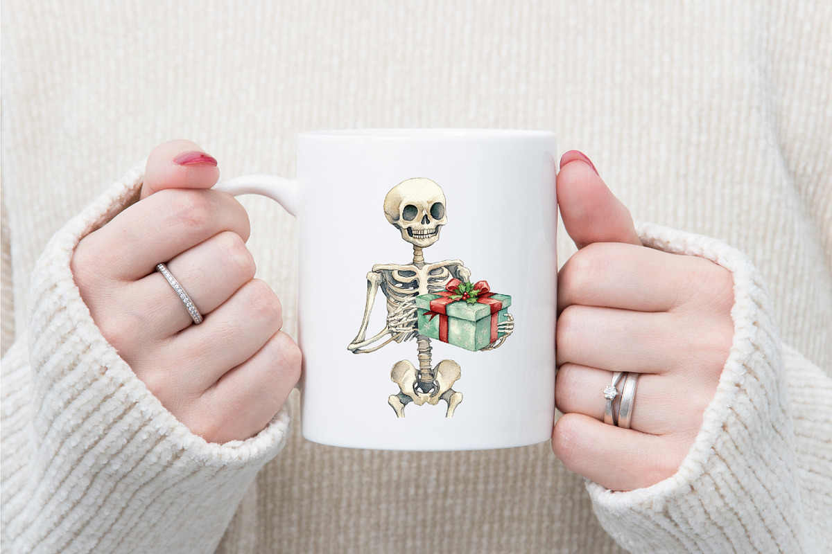 Funny Skeleton Christmas Clipart, an Illustration by designcity5 (Photo 5 of 5)