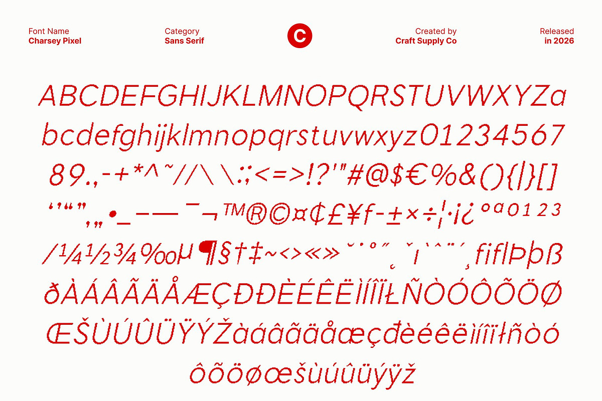 Charsey Pixel, a Sans Serif Font by Craft Supply Co. (Photo 8 of 8)