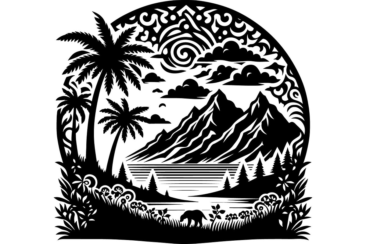 Black Nature & Wildlife Art Bundle, an Object Graphic by Designer_Momina (Photo 7 of 13)