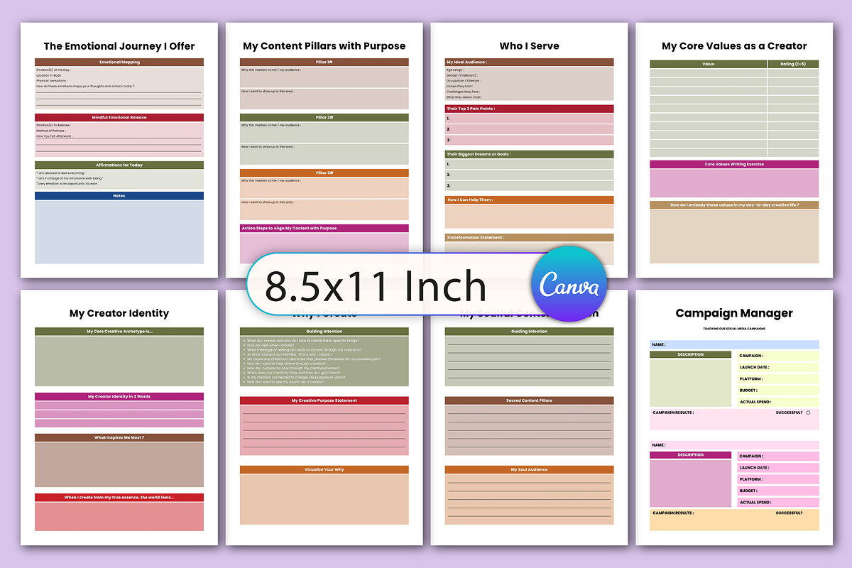 2026 Soulful Content Creator Planner, a Stationery Template by Designmela01 (Photo 3 of 5)