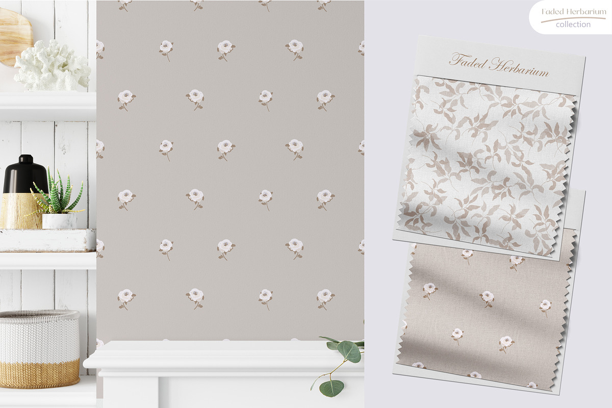 Faded Herbarium – Seamless Patterns, a Pattern Graphic by InaCorart (Photo 9 of 10)