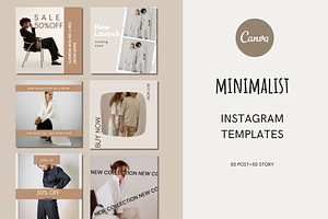 Canva Instagram Fashion Templates, a Social Media Template by Deepa Template Studio