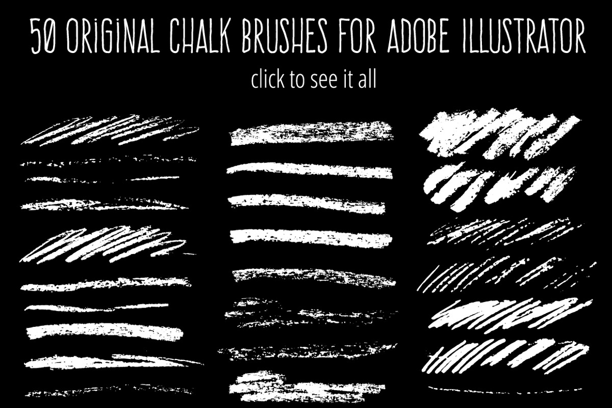 Mini Pack vector Chalk Brushes, a Brush Add-On by LarysaZabrotskaya (Photo 2 of 5)