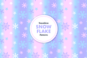 Pink Purple Blue snowflake pattern, a Pattern Graphic by Queen of Infographics (Thumbnail 1 of 2)