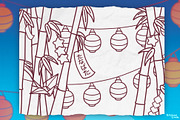 Japan Procreate Stamp, Tanabata Star, a Decorative Illustration by InkPrintsTattoo (Thumbnail 7 of 9)