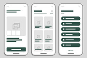 Modern Mobile App Interface Template, a Wireframe Template by MightyDesign (Thumbnail 2 of 7)