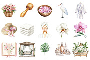 Watercolor Summer Vacation Clip Art, an Illustration by Design Market (Thumbnail 2 of 5)