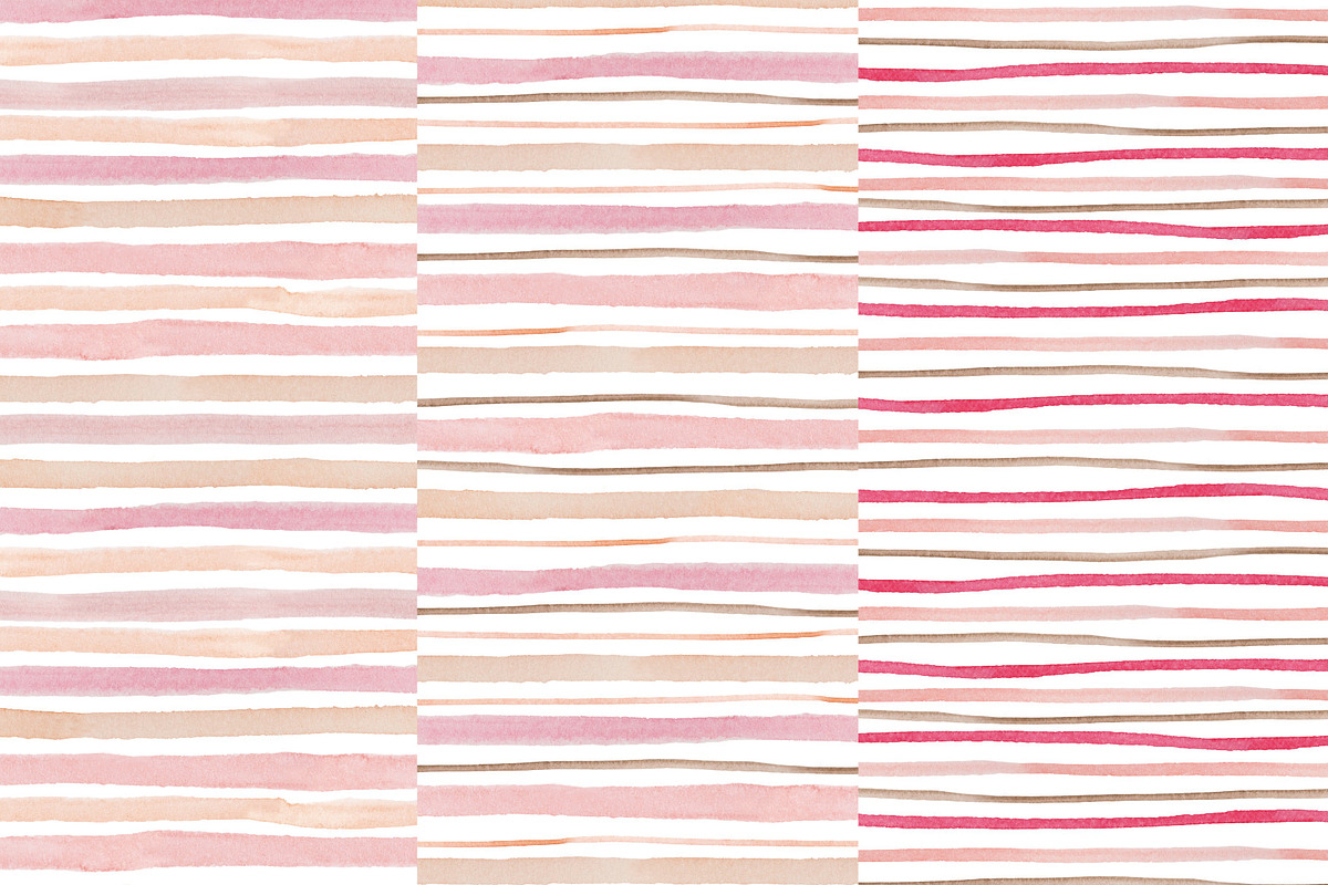 Watercolor lines and stripes, a Pattern Graphic by Wild Rose (Photo 4 of 8)