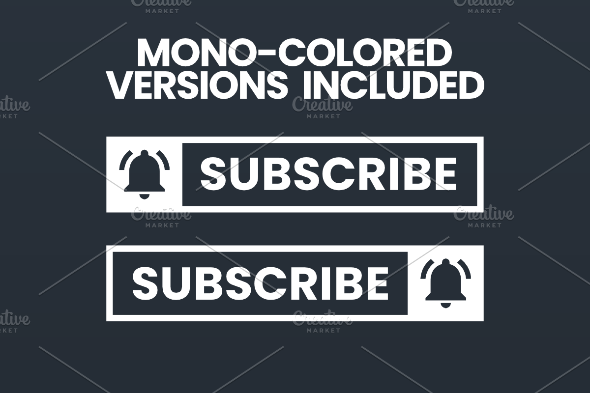 YouTube Subscribe Button icon, a Graphic by Vaughn Studios (Photo 4 of 6)