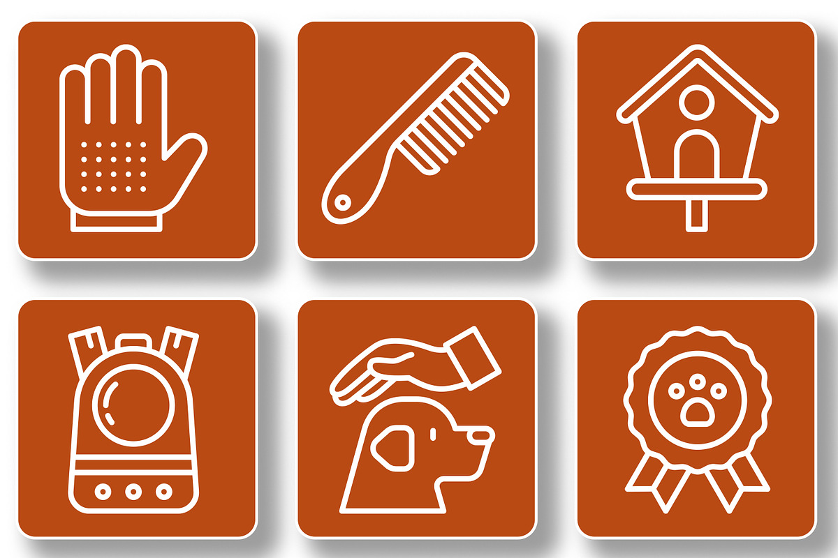 Pet Care Icon Pack, an Outline Icon by Tekuni (Photo 8 of 10)