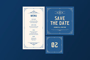 Blue Vintage Wedding Suite, a Card Template by Neermana (Thumbnail 4 of 4)