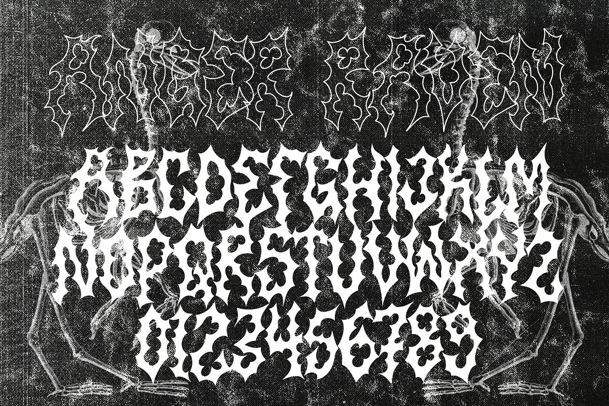 ANGER RAVEN – Death Metal Fon, a Blackletter Font by Fonday Studio (Photo 2 of 8)