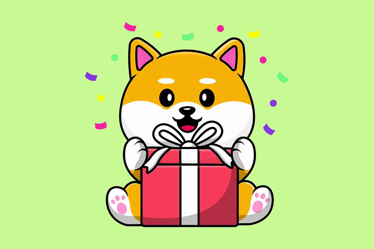 Cute Shiba Inu Dog With Birthday, an Animal Illustration by Artstorystudio (Photo 3 of 4)