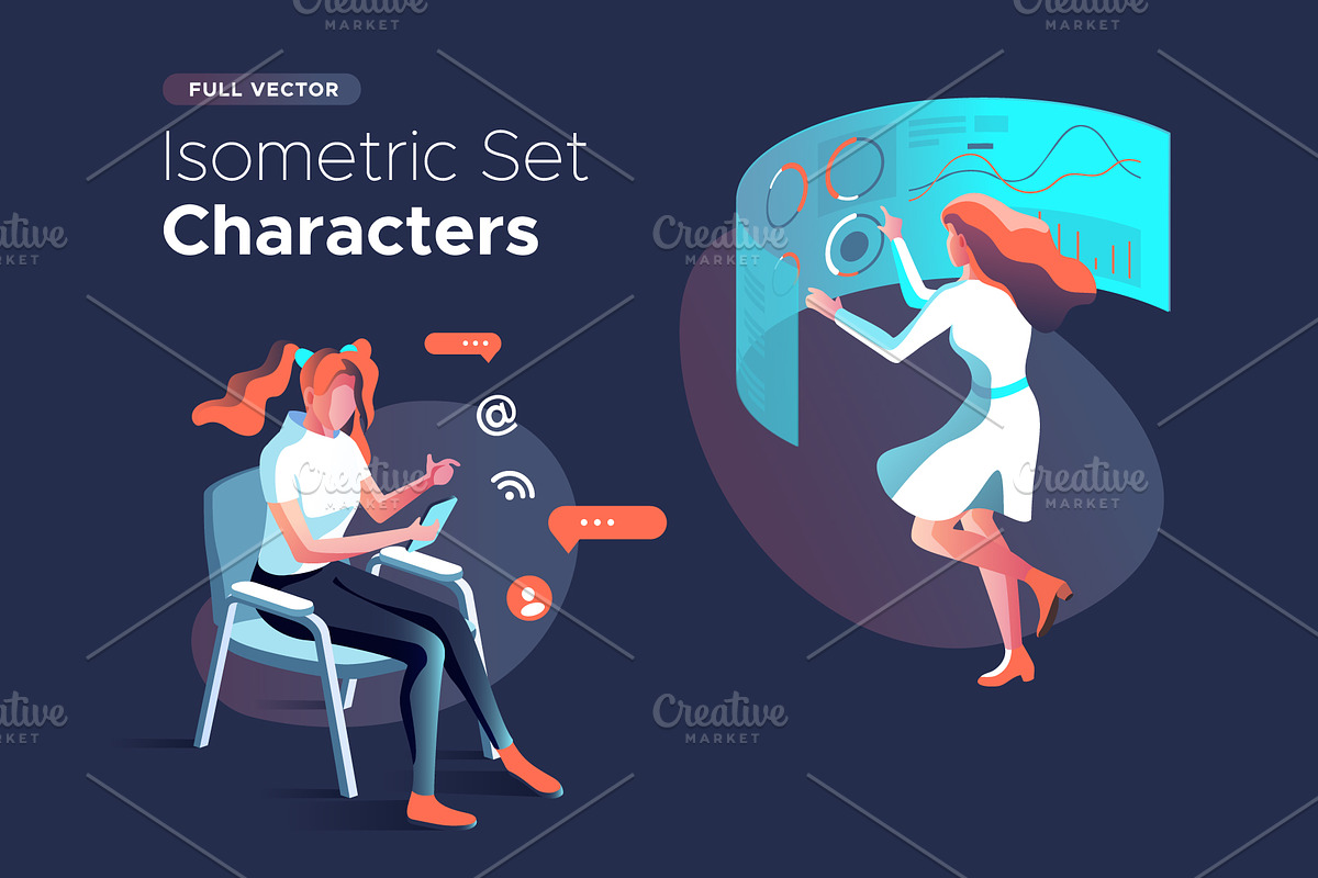 Isometric illustration kit - People, a Templates & Theme by Formfrom (Photo 26 of 34)