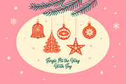 Retro Christmas Ornaments, an Object Graphic by Graphic Goods (Thumbnail 7 of 10)