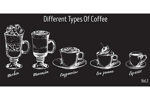 Vector Vintage Hand Drawn Coffee