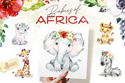 Babies of Africa. Watercolor Set, an Animal Illustration by OctopusArtis (Thumbnail 1 of 6)