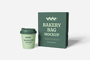 Paper Cup Bakery Bag Mockup, an Advertising Mockup by Indah (Thumbnail 4 of 6)