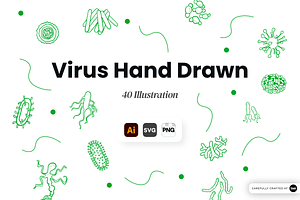 Virus Handdrawn Illustration, an Object Graphic by SLAB! Design