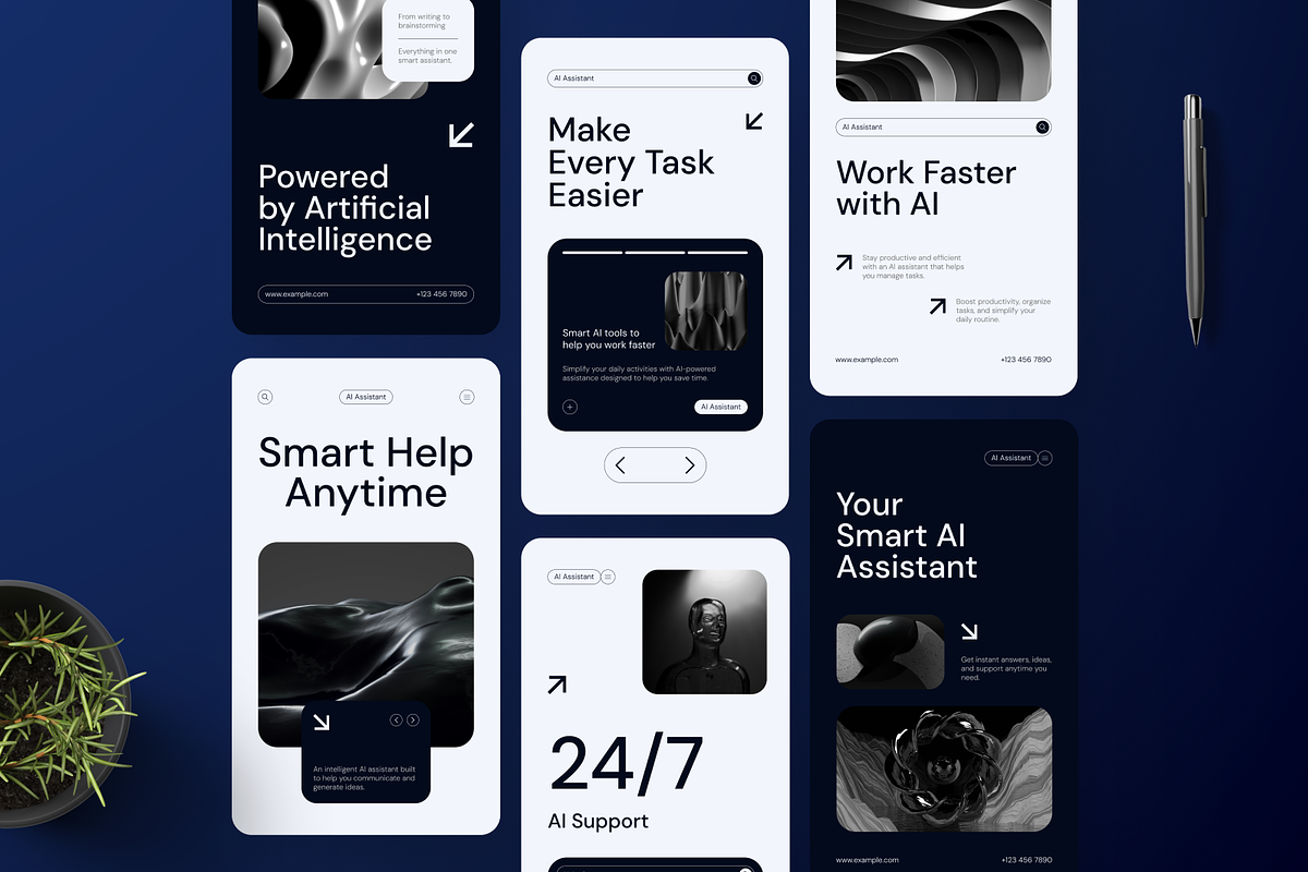 AI Assistant Instagram Story, a Social Media Template by Annora Studio (Photo 3 of 6)