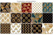 GOLD ETHNIC patterns. Hand painted., a Pattern Graphic by xgart (Thumbnail 2 of 7)