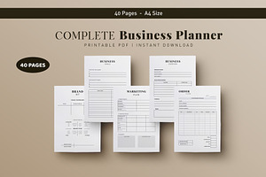 Complete Business Planner Bundle, a Print Template by CVR Presets