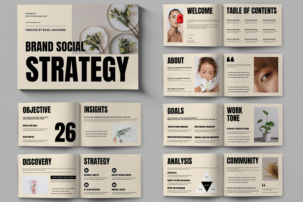 Brand Social Strategy Template, a Brochure Template by ContestDesign (Photo 1 of 5)