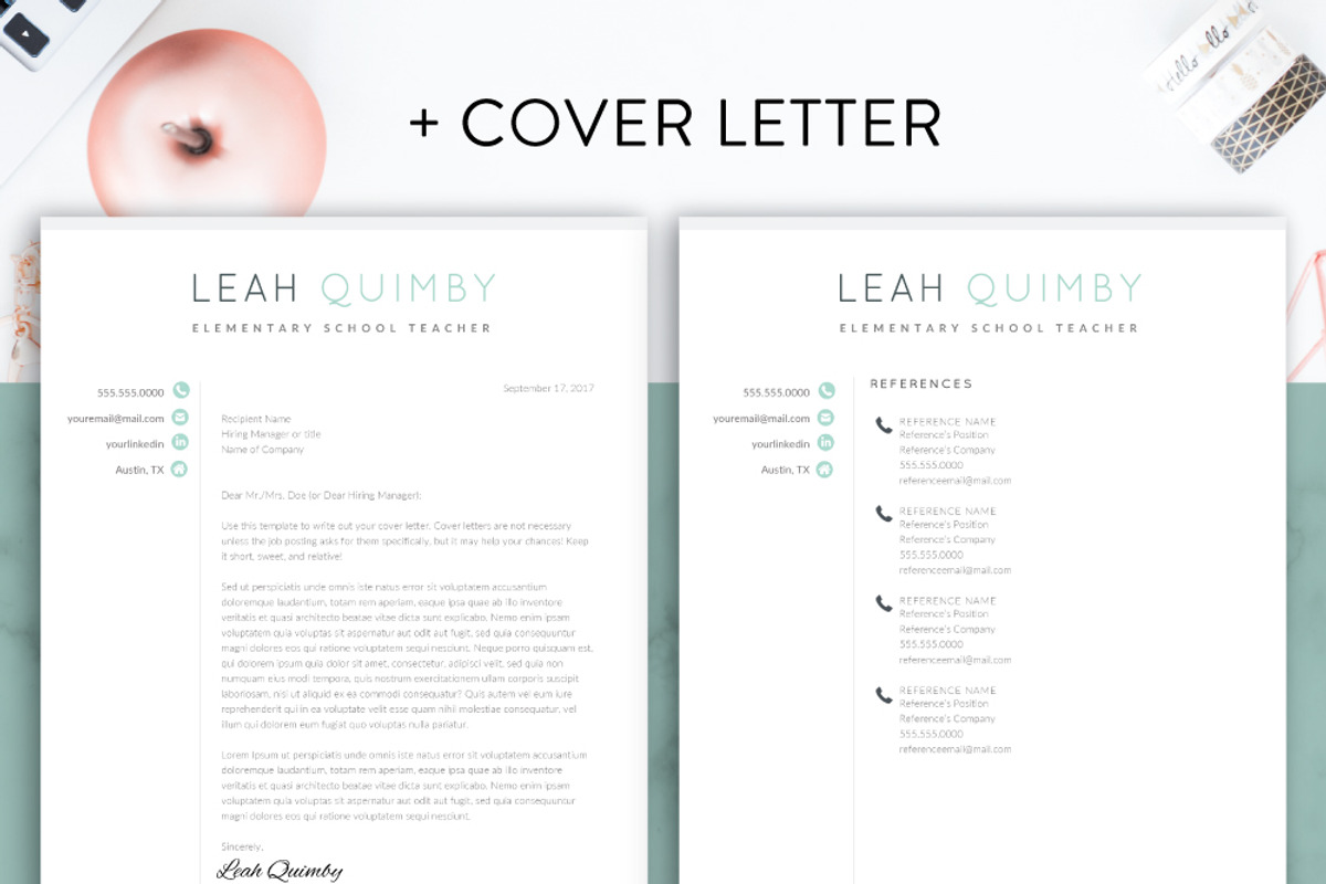 Modern Resume Template for Teacher, a Resume Template by SharpResumeFoundry (Photo 5 of 8)