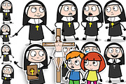 Nun ~ Cartoon Character Set, a Person Illustration by The Toon Company (Thumbnail 4 of 7)