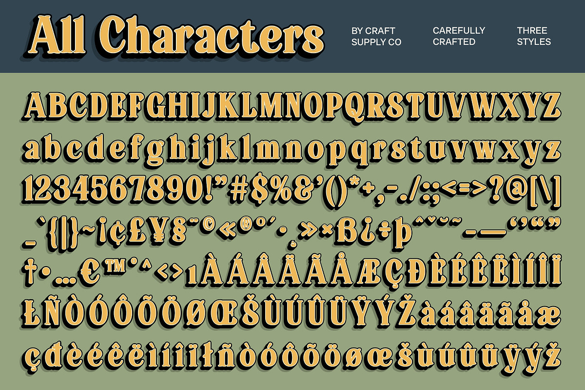 Badoney 3D, a Serif Font by Craft Supply Co. (Photo 8 of 8)