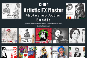 Artistic FX Master Photoshop Action, an Action Add-On by Studio Retouch
