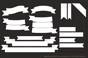 White Ribbon Banner Clipart, an Illustration by Amanda Ilkov (Thumbnail 4 of 4)