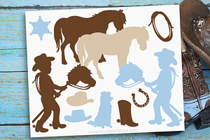 Cowboy Clipart, Wild West, Western