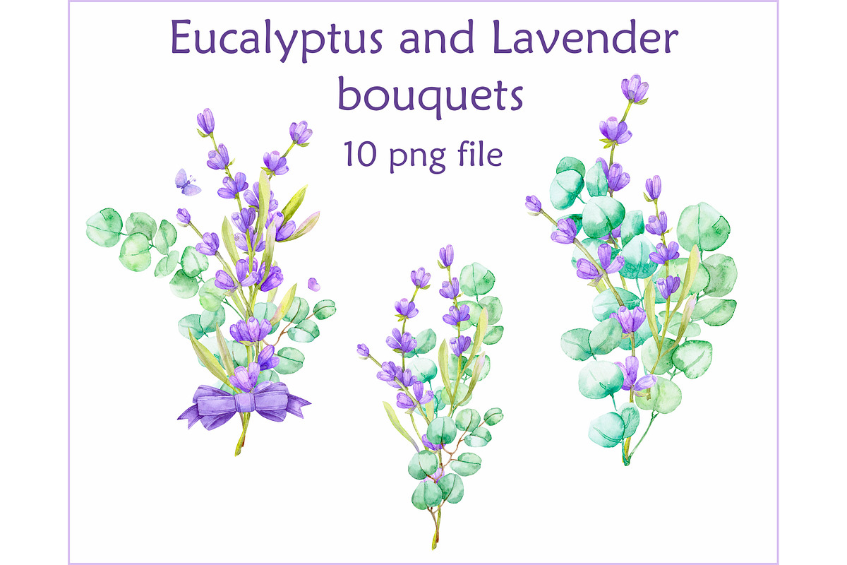 Eucalyptus and Lavender bouquets, an Illustration by EshaStudio (Photo 1 of 4)