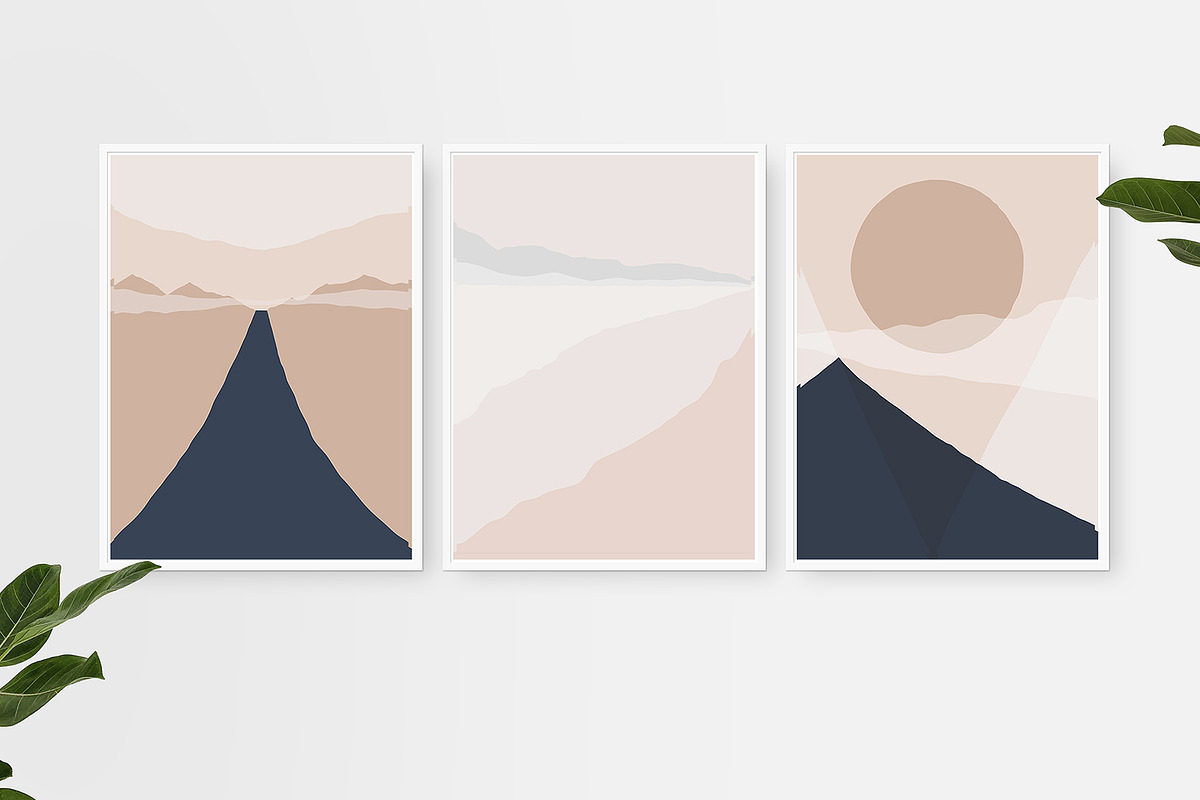 3 Abstract landscape prints., a Decorative Illustration by ElenKoss (Photo 1 of 7)